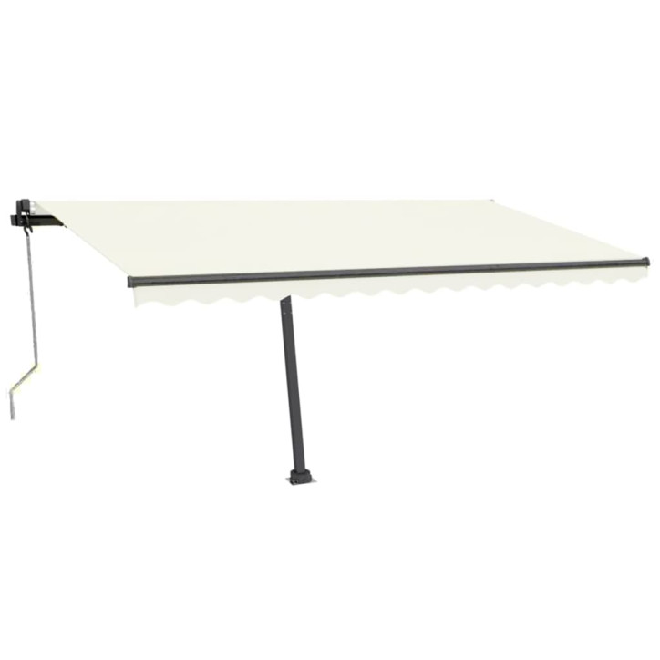 Automatinė markizė su LED/vėjo jutikliu, kreminė, 400x350cm