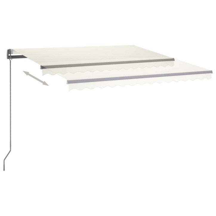 Automatinė markizė su LED/vėjo jutikliu, kreminė, 400x350cm