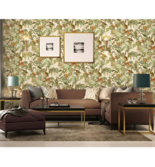 DUTCH WALLCOVERINGS Tapetai Bird-of-Paradise, žalios spalvos