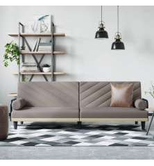 Sofa-lova su porankiais, taupe spalvos, audinys