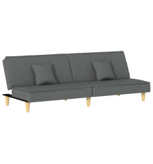 Sofa-lova, tamsiai pilkos spalvos, audinys