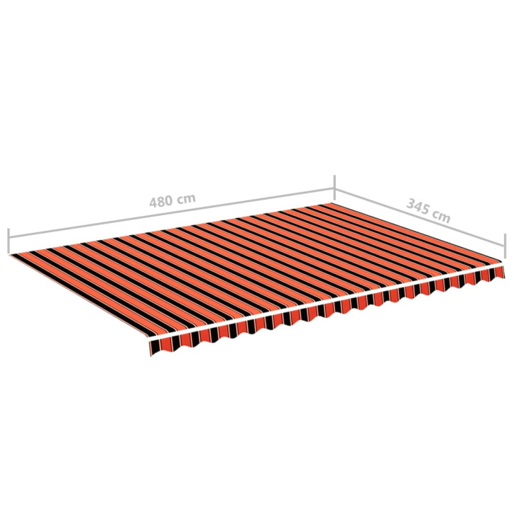 Pakaitinis audinys markizei, oranžinės ir rudos spalvos, 5x3,5m