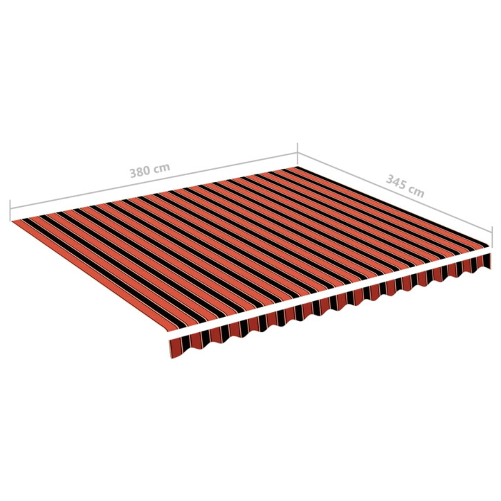 Pakaitinis audinys markizei, oranžinės ir rudos spalvos, 4x3,5m