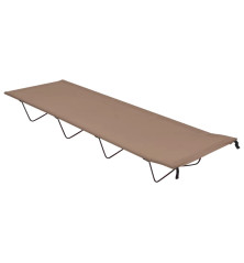 Stovyklavimo gultas, taupe, 180x60x19cm, audinys ir plienas