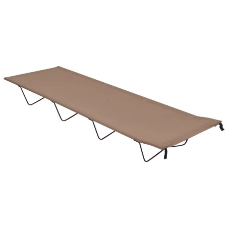 Stovyklavimo gultas, taupe, 180x60x19cm, audinys ir plienas