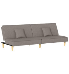 Dvivietė sofa-lova, taupe spalvos, audinys