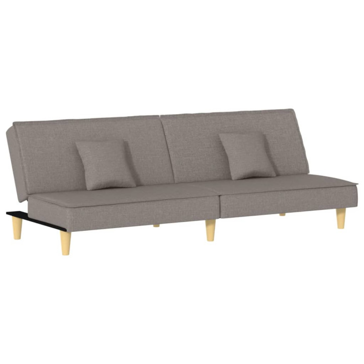 Dvivietė sofa-lova, taupe spalvos, audinys