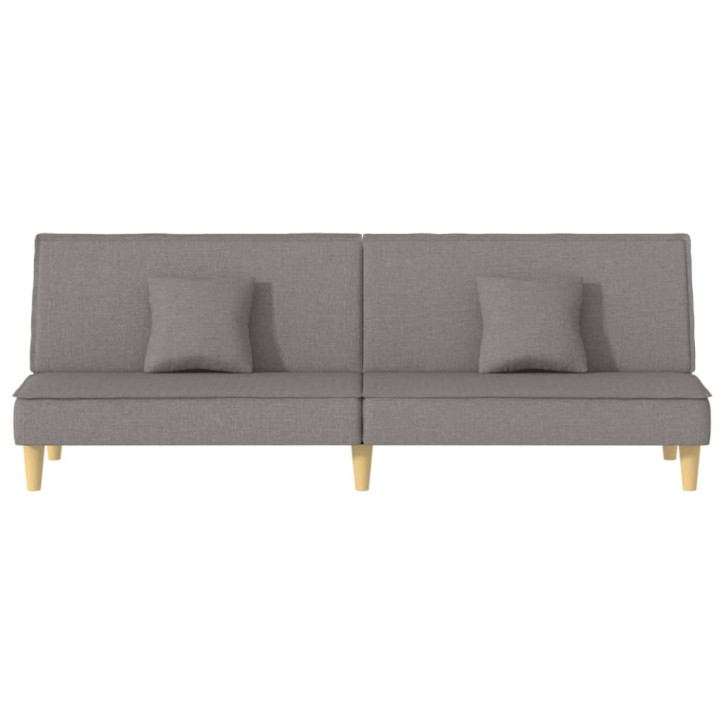 Dvivietė sofa-lova, taupe spalvos, audinys