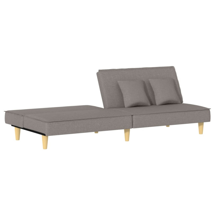 Dvivietė sofa-lova, taupe spalvos, audinys