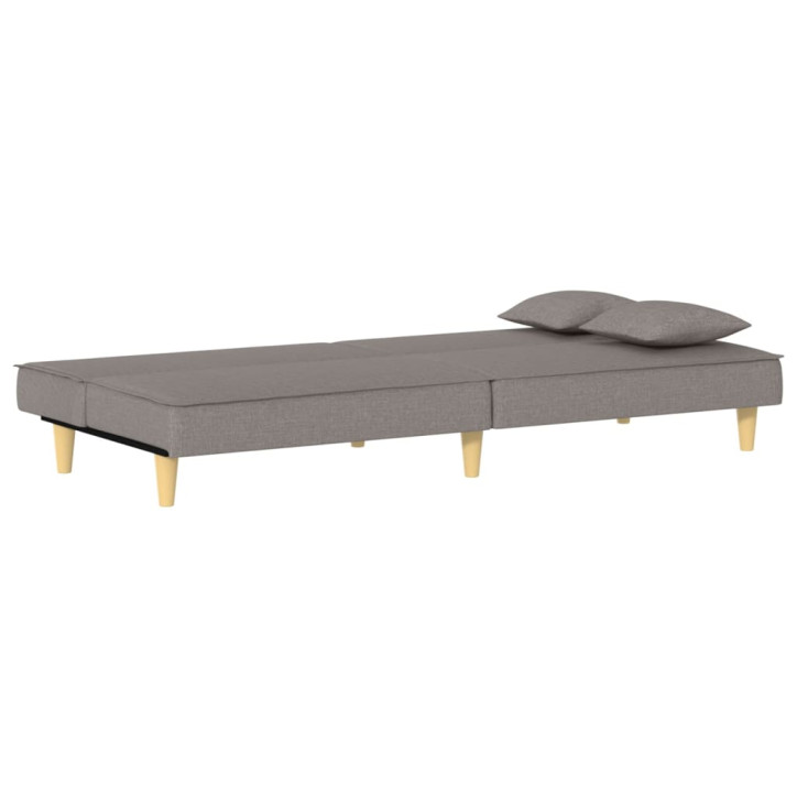 Dvivietė sofa-lova, taupe spalvos, audinys