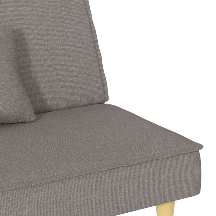 Dvivietė sofa-lova, taupe spalvos, audinys