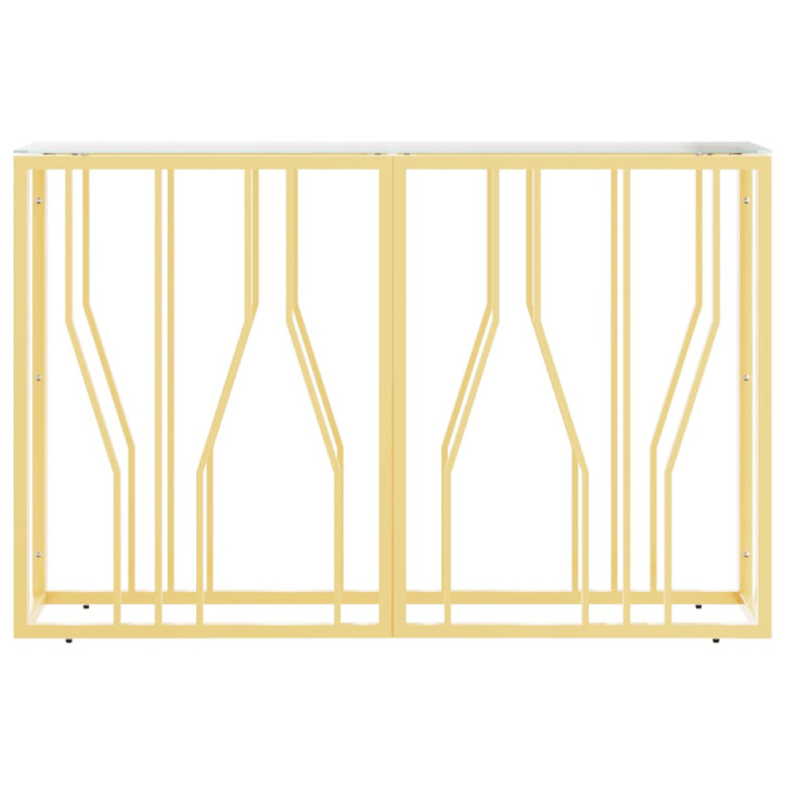 Konsolinis staliukas, 110x30x70cm, nerūdijantis plienas/stiklas