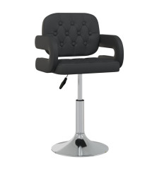 Pasukamos valgomojo kėdės, 6vnt., juodos spalvos, dirbtinė oda