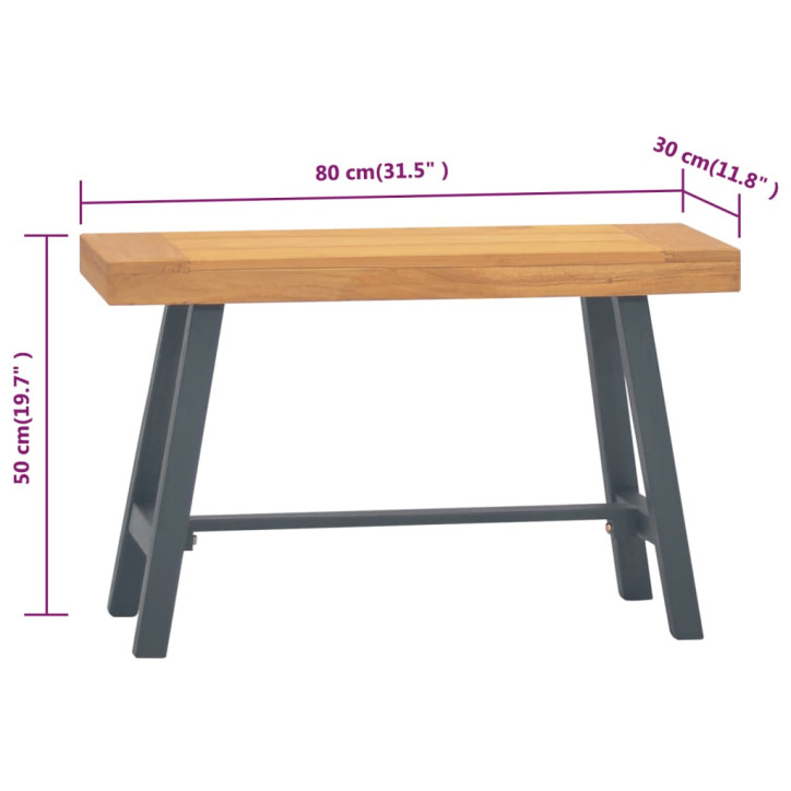 Suoliukas, 80cm, tikmedžio medienos masyvas