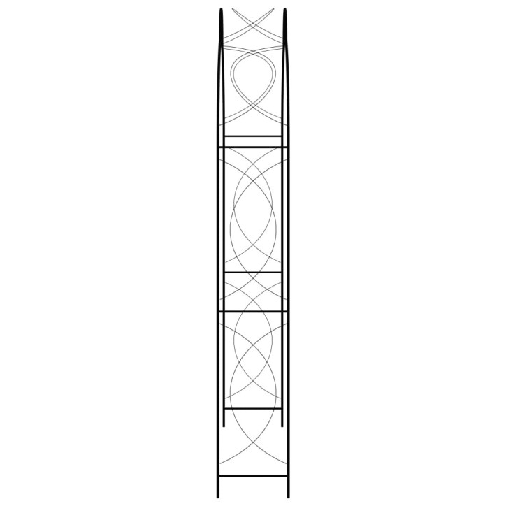 Sodo arka, juodos spalvos, 150x34x240cm, geležis