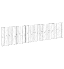 Gabiono siena su dangčiais, 900x30x200cm, galvanizuotas plienas