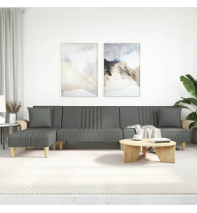 L formos sofa-lova, tamsiai pilka, 279x140x70cm, audinys