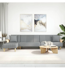 L formos sofa-lova, šviesiai pilka, 279x140x70cm, audinys