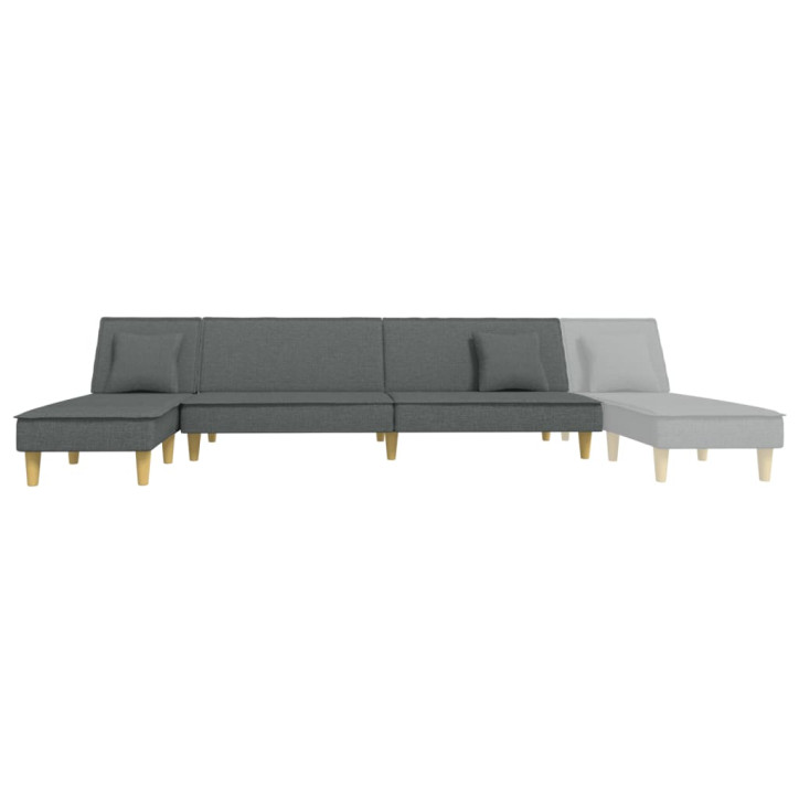 L formos sofa-lova, tamsiai pilka, 255x140x70cm, audinys