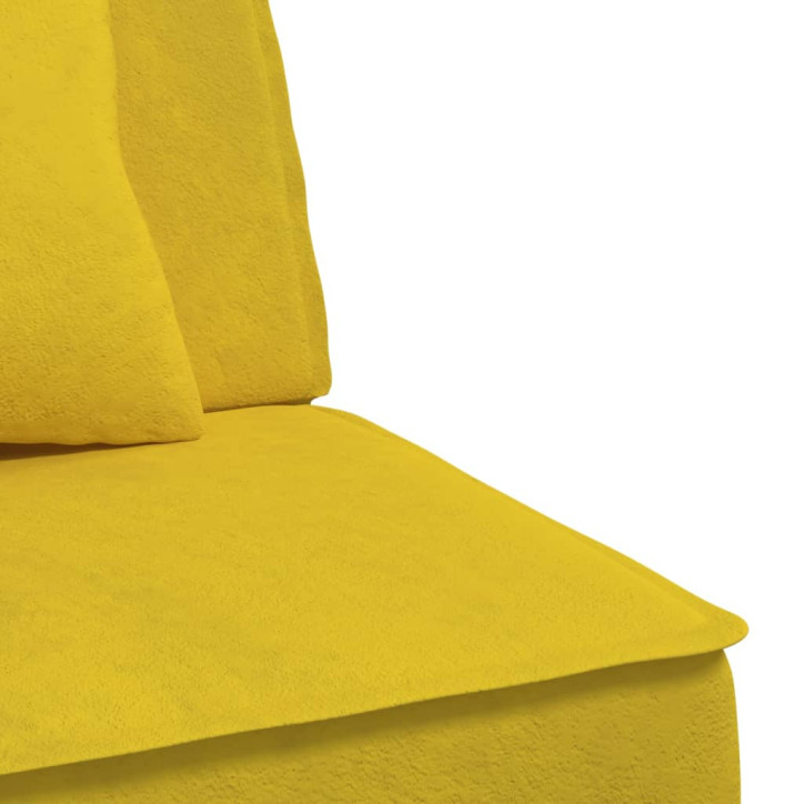 L formos sofa-lova, geltonos spalvos, 255x140x70cm, aksomas