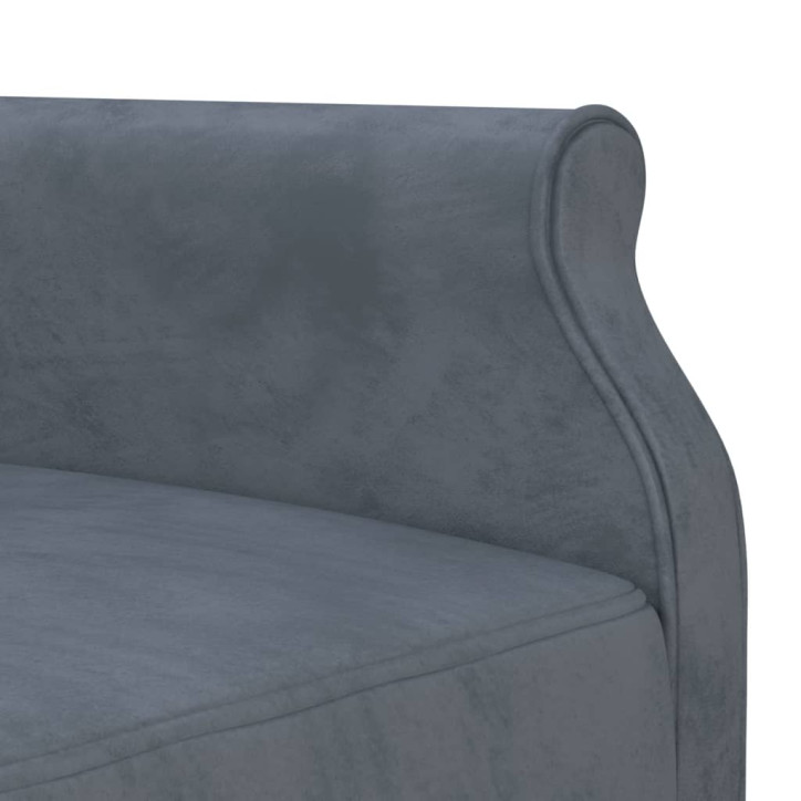 L formos sofa-lova, tamsiai pilka, 271x140x70cm, aksomas