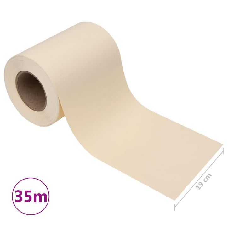 Privatumo suteikianti sodo pertvara, kreminė, 35x0,19m, PVC