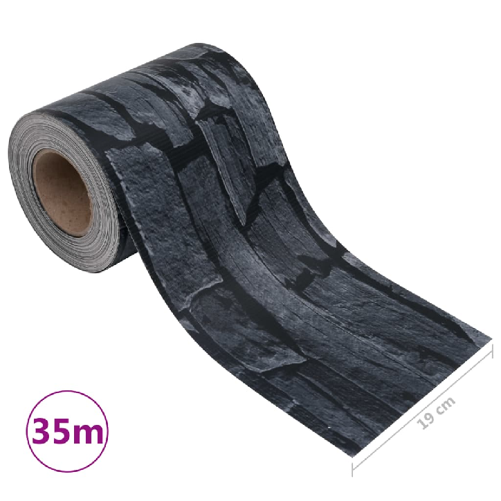 Privatumo suteikianti sodo pertvara, pilka, 35x0,19m, PVC