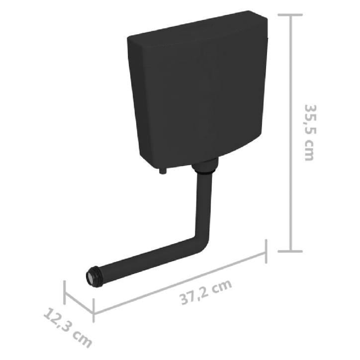 Klozeto bakelis, juodos spalvos, 3/6l