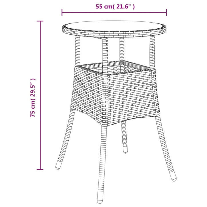 Sodo bistro komplektas su pagalvėmis, 5 dalių, juodas, ratanas