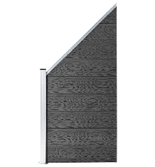 Tvoros segmentas, juodos spalvos, 95x(105-180)cm, WPC