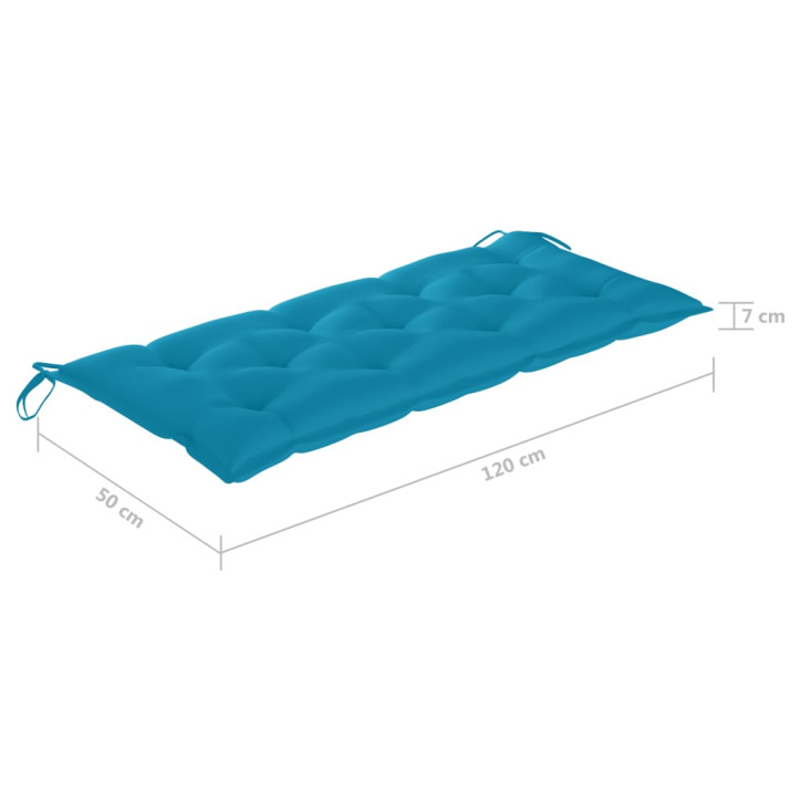 Dvivietis sodo suoliukas su pagalve, pilkas, 120cm, eukaliptas