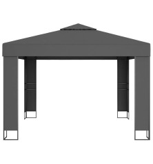 Pavėsinė su dvigubu stogu, 3x3m, antracito spalvos