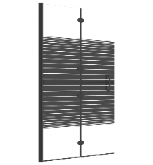 Sulankstoma dušo pertvara, juodos spalvos, 80x140cm, ESG