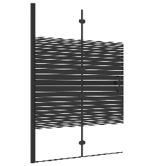 Sulankstoma dušo pertvara, juodos spalvos, 100x140cm, ESG