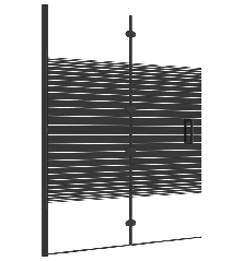 Sulankstoma dušo pertvara, juodos spalvos, 120x140cm, ESG