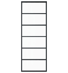 Stumdomos durys, juodos, 76x205cm, ESG stiklas ir aliuminis