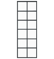 Stumdomos durys, juodos, 76x205cm, ESG stiklas ir aliuminis