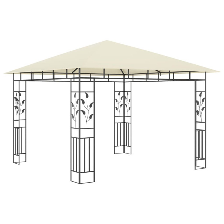 Pavėsinė su tinkleliu nuo uodų, kreminė, 3x3x2,73m, 180g/m²