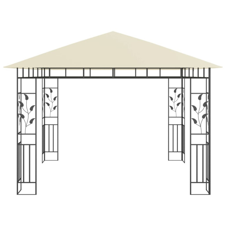 Pavėsinė su tinkleliu nuo uodų, kreminė, 3x3x2,73m, 180g/m²