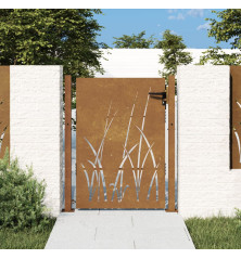 Sodo vartai, 105x155cm, corten plienas, žolės dizaino