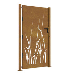 Sodo vartai, 105x205cm, corten plienas, žolės dizaino