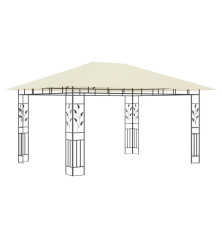 Pavėsinė su tinkleliu nuo uodų, kreminė, 4x3x2,73m, 180g/m²