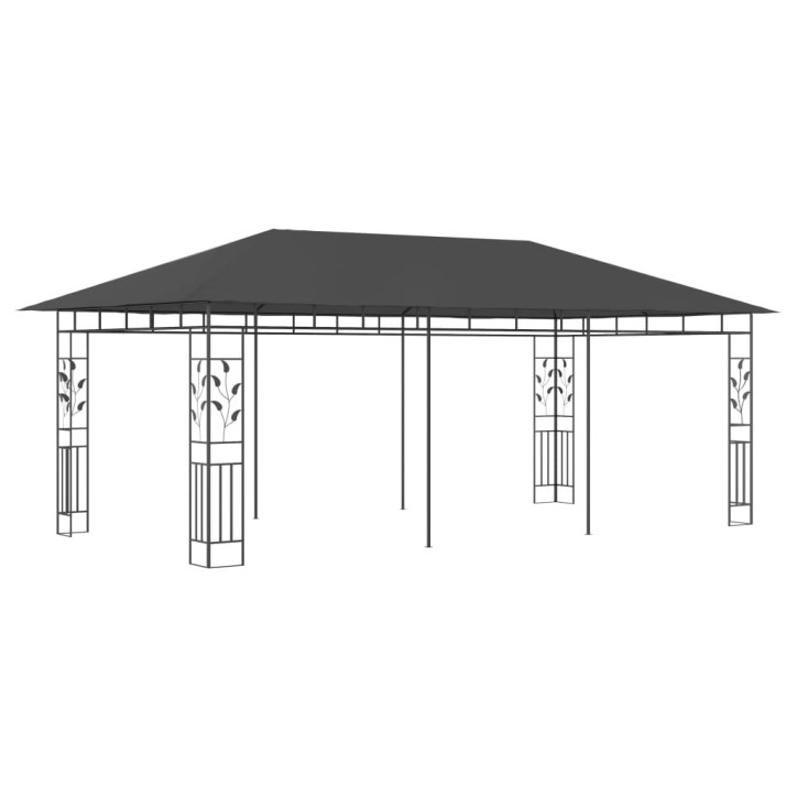 Pavėsinė su tinkleliu nuo uodų, antracito spalvos, 6x3x2,73m