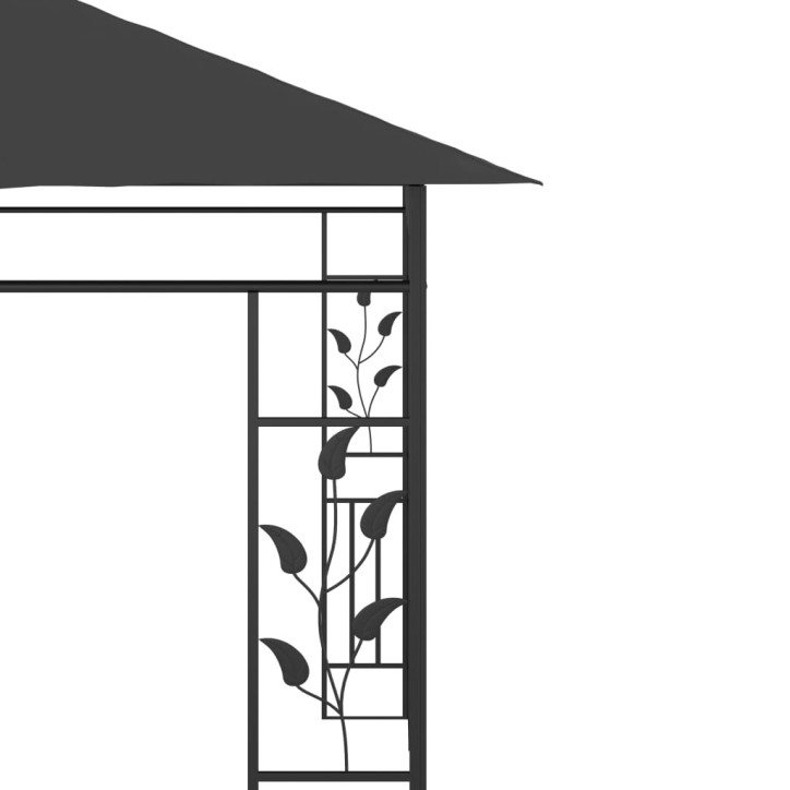 Pavėsinė su tinkleliu nuo uodų, antracito spalvos, 6x3x2,73m