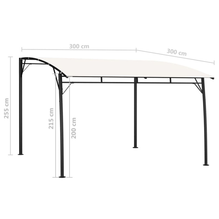 Sodo markizė nuo saulės, kreminės spalvos, 3x3x2,55m