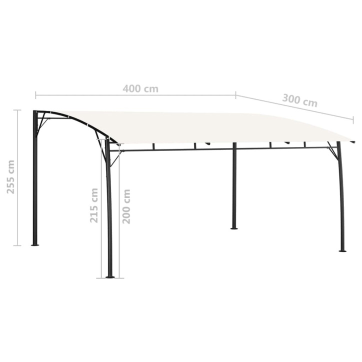 Sodo markizė nuo saulės, kreminės spalvos, 4x3x2,55m