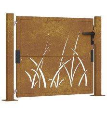 Sodo vartai, 105x105cm, corten plienas, žolės dizaino