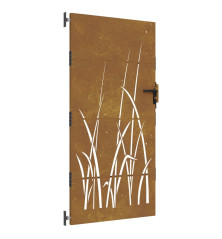 Sodo vartai, 85x200cm, corten plienas, žolės dizaino