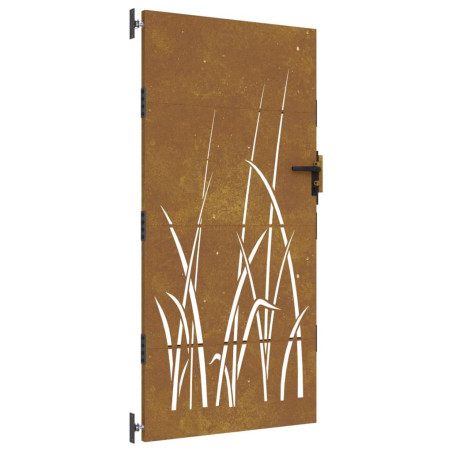 Sodo vartai, 85x200cm, corten plienas, žolės dizaino