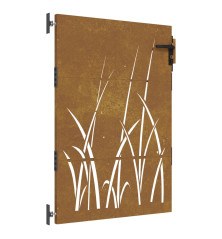 Sodo vartai, 85x125cm, corten plienas, žolės dizaino